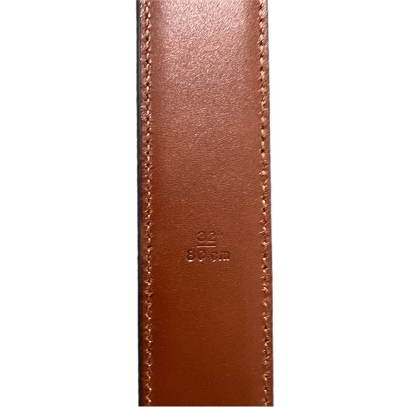 Vintage Coach British Tan Glove Tanned Leather Belt Brass Hardware - Picture 5 of 6